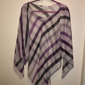 Avenue sheer poncho